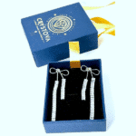 Drop & Dangle Design with Bow Pattern Earrings
