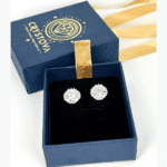 Round Halo Stud Earrings