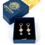 Drop Diamond Pattern Earrings